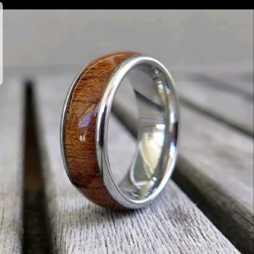 HAWAIIAN KOA COUPLES RINGS - Picture 2 of 7